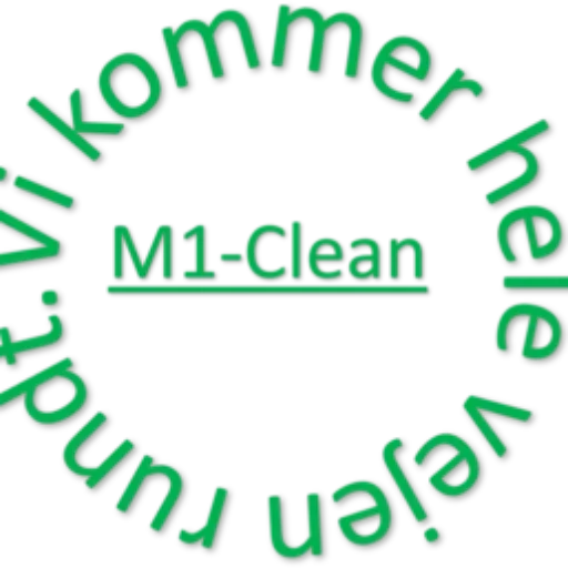 M1-Clean rengøring logo og slogan